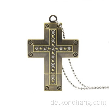 Metall Crystal Cross USB-Stick